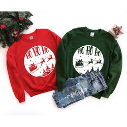 HO HO HO Sweatshirt, Vintage Merry Sweater, Christmas Hoodie, Gift For Christmas , Best Santa Clothing, Xmas Cozy Sweat