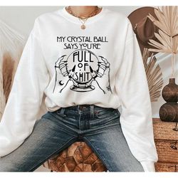 Crystal Ball Sweatshirt, Mystical Hand Sweater, Witch Sweatshirt, Boho Sweat, Goth Sweatshirt, Christmas Gift, Fortune T