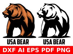 laser cut wall decor dxf. wall art bear png, bear wall decor, bear t-shirt design, logo bear, vector art american bear,