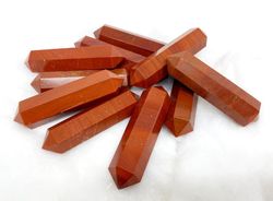 Red Jasper Crystal Double Terminated Points Crystal gridding