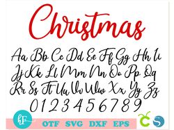 Christmas Script Font SVG Cricut, Christmas Font OTF, Christmas letters SVG, Christmas Svg Cricut, Christmas Alphabet