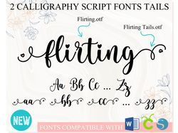 Flirting Font with Hearts | Cursive Font, Calligraphy Font, Script Font, Handwritten Font, Wedding Font for Cricut Word