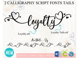 Loyalty Font with Hearts | Cursive Font, Calligraphy Font, Script Font, Handwritten Font, Wedding Font for Cricut Word