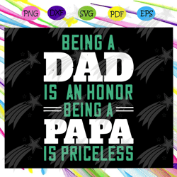 Being a dad is an honor, being a papa is priceless svg, fathers day svg, fathers day gift, fathers day lover, daughter s