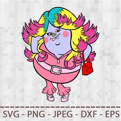 Poppy Trolls Bridget Poppy SVG PNG JPEG Digital Cut Vector Files for Silhouette Studio Cricut Design