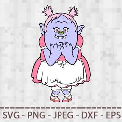 Poppy Trolls Bridget Poppy SVG PNG JPEG Digital Cut Vector Files for Silhouette Studio Cricut Design