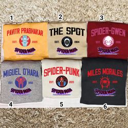 Spider-Man New Ver 2023 Group Sweatshirt, Spider-Man Across The Spider-Verse Characters shirt, Spiderman 2099 shirt