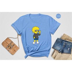 Lisa Simpson Smoking Shirt, The Simpsons Shirt, Funny Simpsons Shirt, Simpsons Birthday Tee, Gift for Friend, Sarcastic