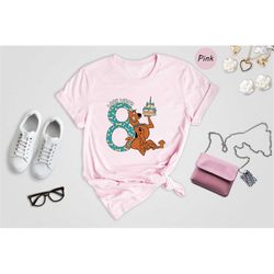 Birthday Look Who's 8 Years Old Shirt, Scoobydo Birthday Party Shirt, Scooby Do Party Gift, Cute Cartoon Shirt