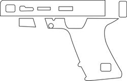 Glock 30,gun blank template  line art vector file Black white vector outline or line art file