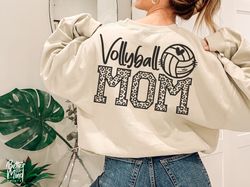 Volleyball Mom SVG PNG, Volleyball Mom Shirt Svg, Leopard Shirt Print, Sports Mom Svg