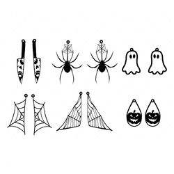 Halloween Earrings SVG, PNG, PDF, Halloween SVG