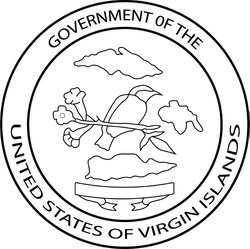 UNITED STATES OF VIRGIN ISLANDS VECTOR LINE ART FILE white vector outline or line art file