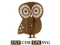 Wall Clock Owl Vector file for CNC Laser, Router, Plasma, Cricut | CNC | Laser Cutting File Dxf Cdr Eps Svg Vector files