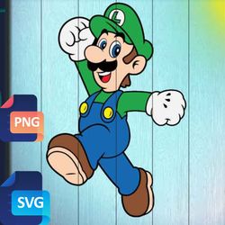 Luigi SVG free, Mario brothers SVG