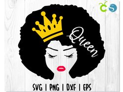 African American Woman Queen svg, Afro woman svg,Black woman svg, Earrings svg, Strong svg, Powerful svg, Beautiful svg