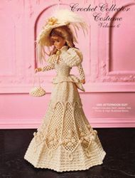 Barbie Doll clothes Crochet patterns - 1895 Afternoon Suit - Collector Costume Vintage pattern Digital PDF