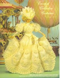 Barbie Doll clothes Crochet patterns - 1895 Lace County Fair Suit - Collector Costume Vintage pattern Digital PDF
