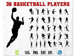 Basketball Player Silhouette SVG Bundle | Basketball Player Svg, Basketball Player vector file, Basketball Player png