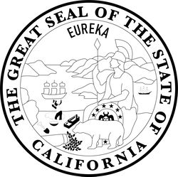 THE GREAT SEAL OF THE STATE OF CALIFORNIA VECTOR LINE ART FILE white vector outline or line art file
