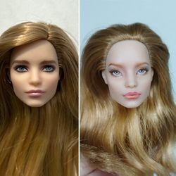 Ooak Barbie doll head