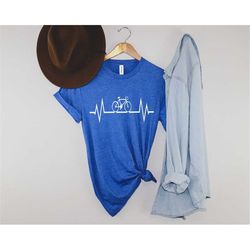 Cycling Heartbeat shirt,Cycling Shirt, Cycling Heartbeat T-shirt, Gift for Bike Rider, Bicycle Shirt for Women Men, Biki
