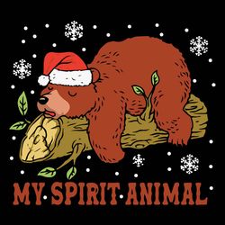 grizzly bear christmas svg, my spirit animal svg, grizzly bear svg, christmas, christmas svg, silhouette svg fies