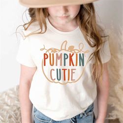 Fall Shirts for Girls, Pumpkin Patch Shirt for Kids, Cute Halloween Shirt for Girls, Pumpkin Cutie Tshirts for Autumn