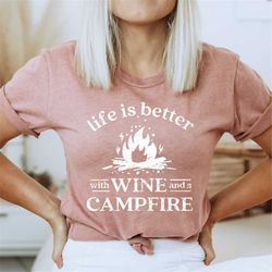 Campfires And Cocktails, Camping Shirt, Hiking Shirt, Camp Lover Gift, Nature Lover Gift, Happy Camping Tshirt, Camper G