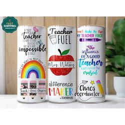 Personalized Teacher Tumbler Gift for School Teacher, Teacher Tumbler Gift for Teacher, Personalized Teacher Appreciatio