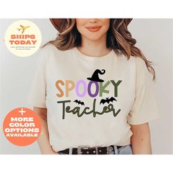 Halloween Shirts | Spooky Teacher Shirt | Teacher Shirts | Teacher Halloween Shirts | Retro Halloween Teacher | Kinderga