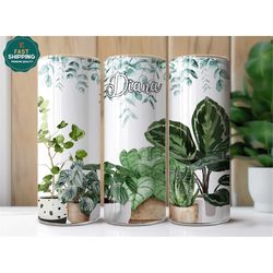 Personalized Plant Tumbler Cup, Plant Tumbler Gifts For Women, Plant Lover Tumbler Cup, Plant Lover Gifts, Plant Lady Cu