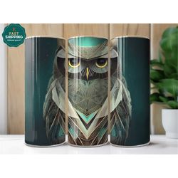 Owl Tumbler with Straw And Lid, Cute Owl Tumbler Cup Women, Tumbler Gift for Owl Lover, Owl Lover Tumbler Cup For Women,