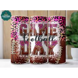 Football Game Day Tumbler, Football Mom Gifts, Football Game Day Tumbler With Lid And Straw, Football Mom Tumbler Cup Gi