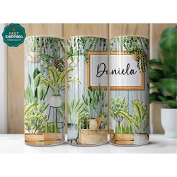 Plant Tumbler Cup Personalized, Plants Lover Tumbler Gifts For Women, Nature Lover Tumbler Cup, Environment Lover Gifts,