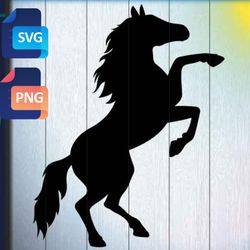 standing Horse SVG Free, Prancing Horse Svg, Horse silhouette SVG free