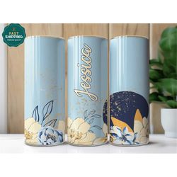 Moon Tumbler for Women Personalized, Moon Tumbler For Her, Celestial Moon Tumbler, Moon Gifts for Her, Personalized Name