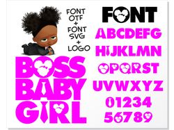 African American Boss Baby Girl font / Boss Baby Girl font SVG & Boss Baby Girl font OTF & Boss Baby Girl Logo svg png