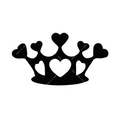Heart Crown SVG, PNG, PDF, Simple Hearts Svg, Valentine day svg, Love svg