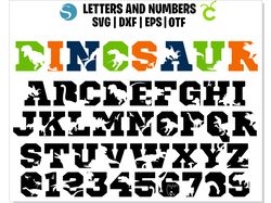 Dinosaur Font SVG Silhouette, Dino Font OTF, Dinosaur letters SVG, Dinosaur Alphabet SVG, Dinosaur svg