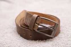 Hot Brown Leather Belt For Men