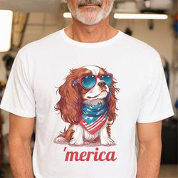 Cavalier King Charles Spaniel Dog 4th of July Shirt, 4th O July Shirt, Merica Shirt, Spaniel Mama Shirt, Cavalier King S