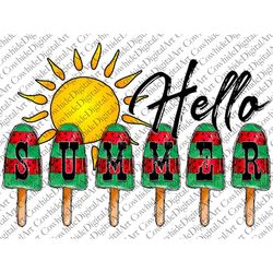 Hello Summer Png, I Love Summer PNG File, Summer Design, Ice Cream Png, Leopard Pattern, Sublimation Designs Downloads,D