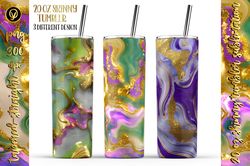 20 Oz Marble Glitter Agate Liquid Tumbler Warps Sublimation designs pack.20 Oz Agleam Watercolor Waves Tumbler