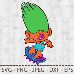 Poppy Trolls Aspen Heitz Poppy SVG PNG JPEG Digital Cut Vector Files for Silhouette Studio Cricut Design