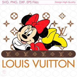 LV Minnie Mouse Svg, Minnie Mouse Svg, LV Logo Svg, Disney LV Svg