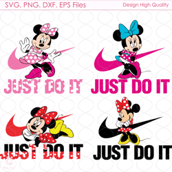 Minnie Just Do It Logo Svg, Minnie Mouse Svg, Just Do It Svg, Nike Logo Svg