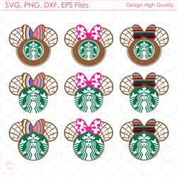 Starbucks Mandala Svg, Minnie Head Svg, Disney Minnie Svg, Starbucks Logo Svg