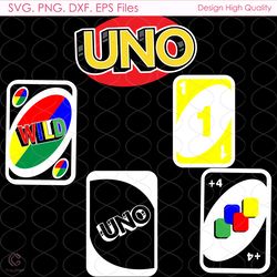 Uno Card Bundle Svg, UNO Svg, UNO Game Svg, Trending Svg