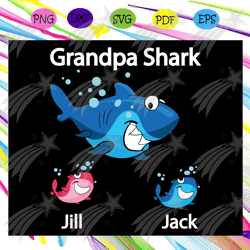 Grandpa shark svg, fathers day svg, fathers day gift, fathers day lover, gift for grandpa, shark svg, shark lover, shark